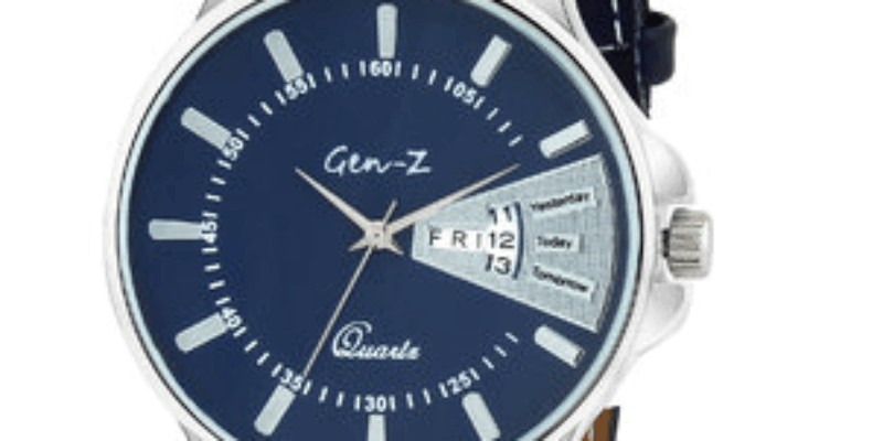 Gen-Z Regal Blue Day and Date Watch